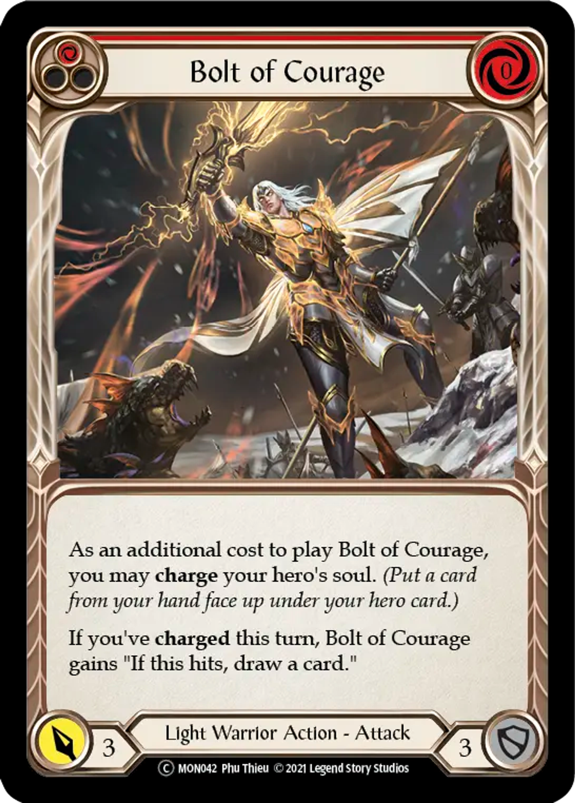 Bolt of Courage (Red) — Monarch - Unlimited — Flesh and Blood