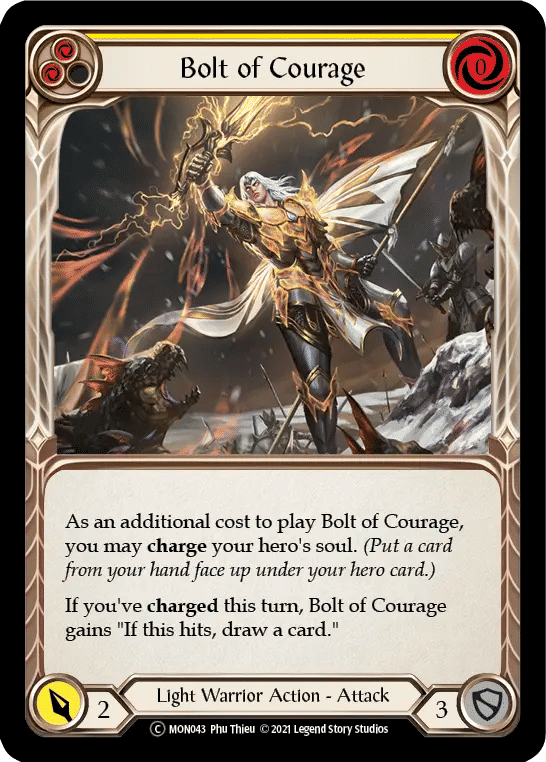 Bolt of Courage (Yellow) — Monarch - Unlimited — Flesh and Blood