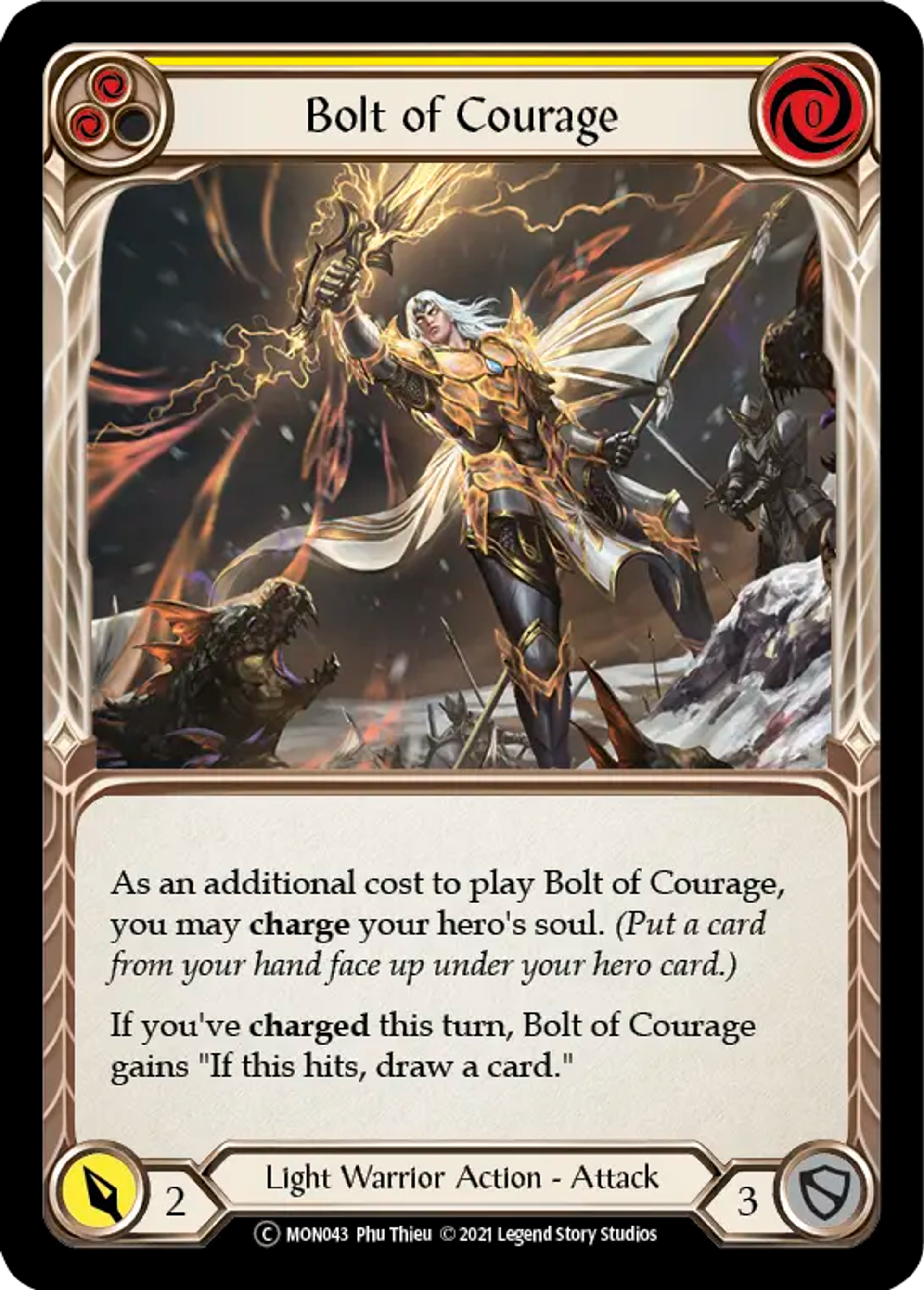 Bolt of Courage (Yellow) — Monarch - Unlimited — Flesh and Blood