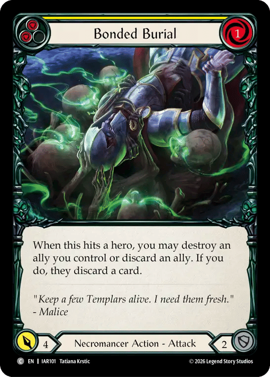 Bonded Burial (Yellow) — Usurp the Shadow Throne — Flesh and Blood