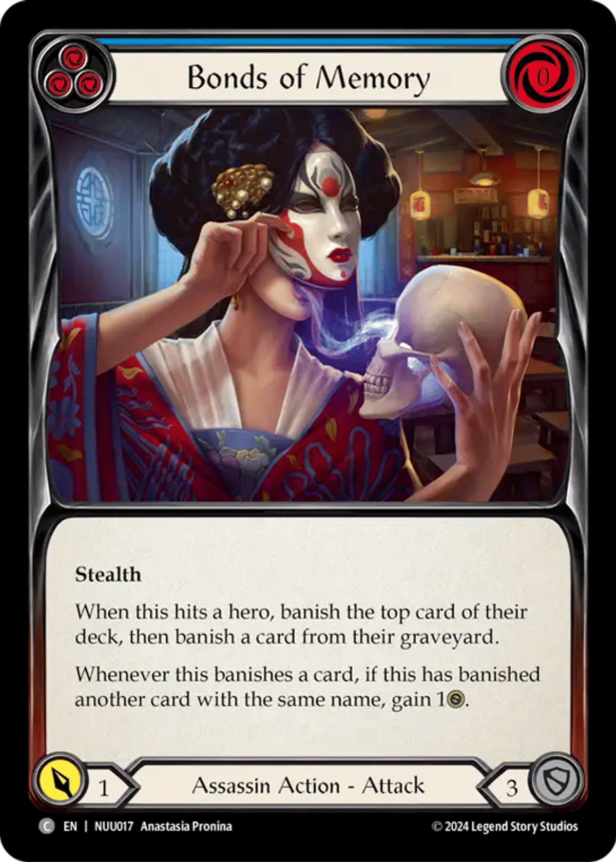 Bonds of Memory (Blue) from Nuu - Blitz Deck - Flesh and Blood