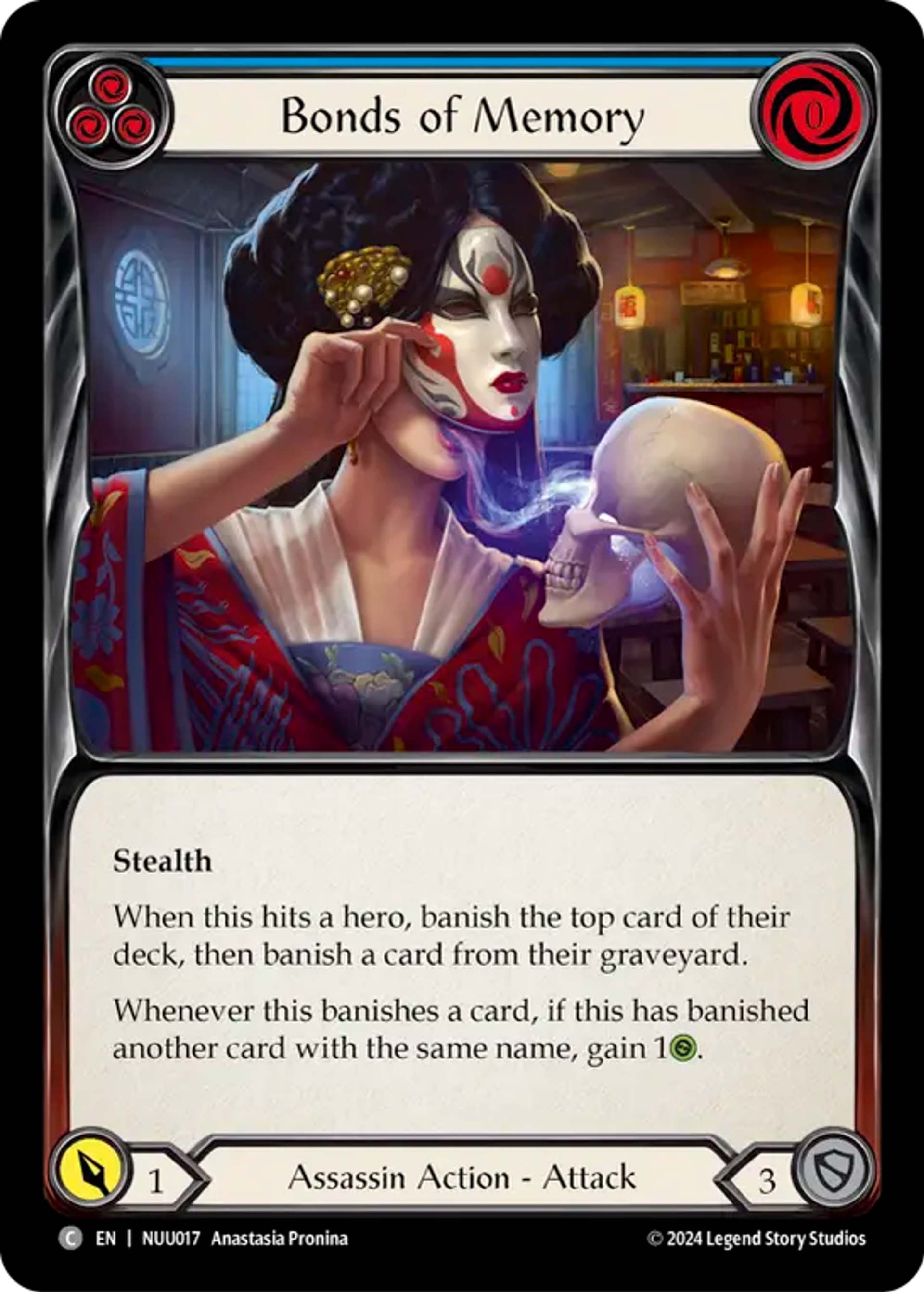 Bonds of Memory (Blue) — Nuu - Blitz Deck — Flesh and Blood