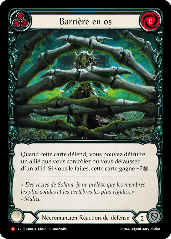 Barrière en os — Usurp the Shadow Throne — Flesh and Blood