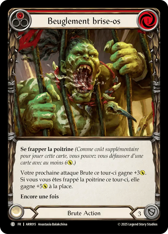 Beuglement brise-os — Armory Deck - Rhinar, Reckless Rampage — Flesh and Blood
