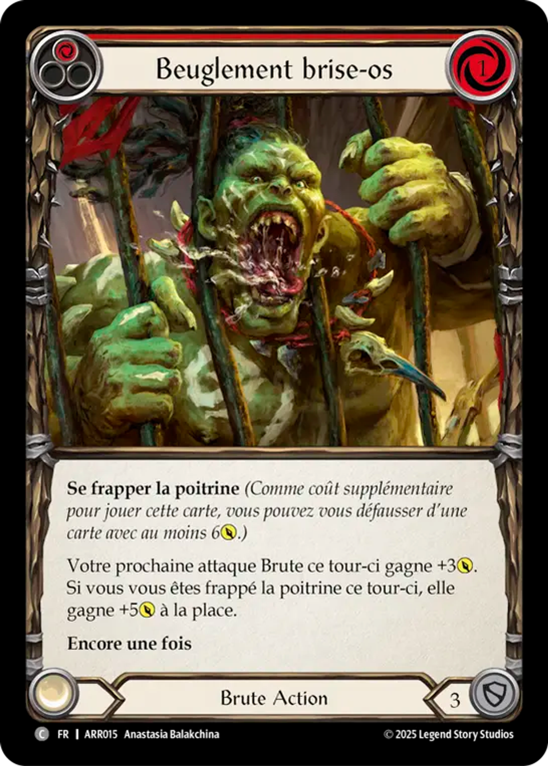 Beuglement brise-os — Armory Deck - Rhinar, Reckless Rampage — Flesh and Blood