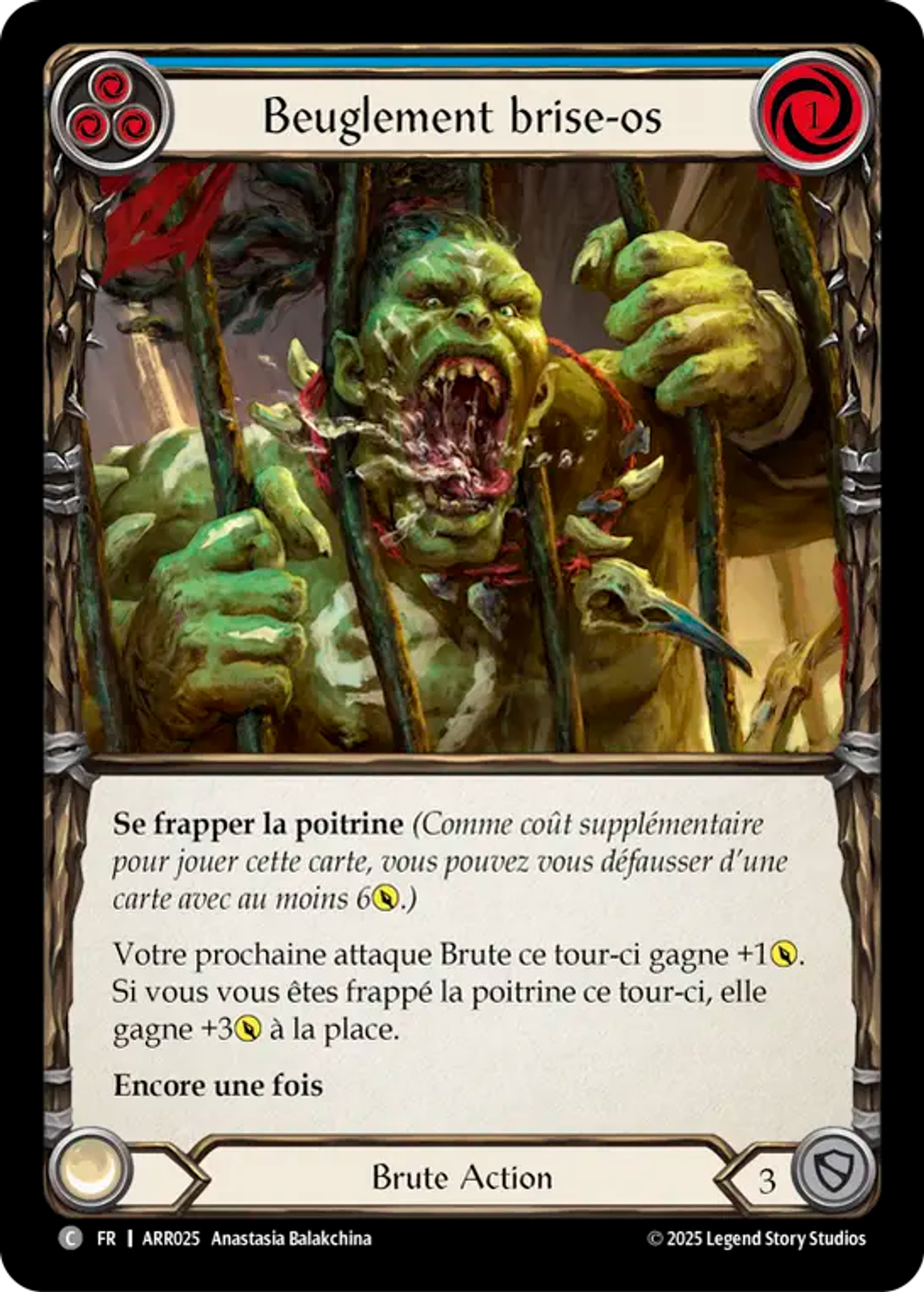 Beuglement brise-os — Armory Deck - Rhinar, Reckless Rampage — Flesh and Blood