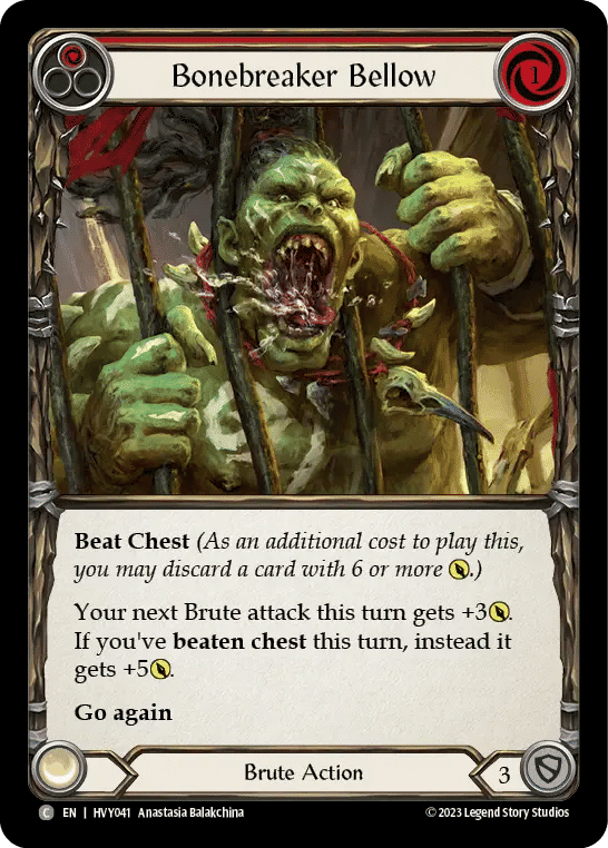 Bonebreaker Bellow (Red) — Heavy Hitters — Flesh and Blood