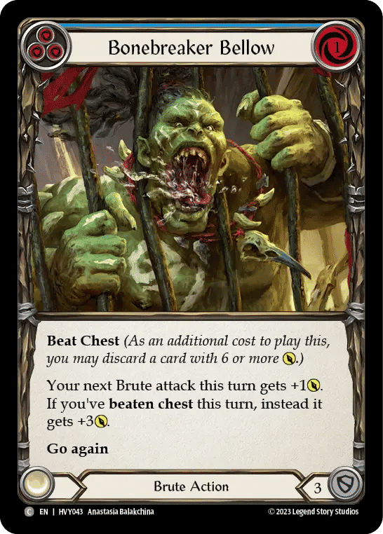 Bonebreaker Bellow (Blue) — Heavy Hitters — Flesh and Blood