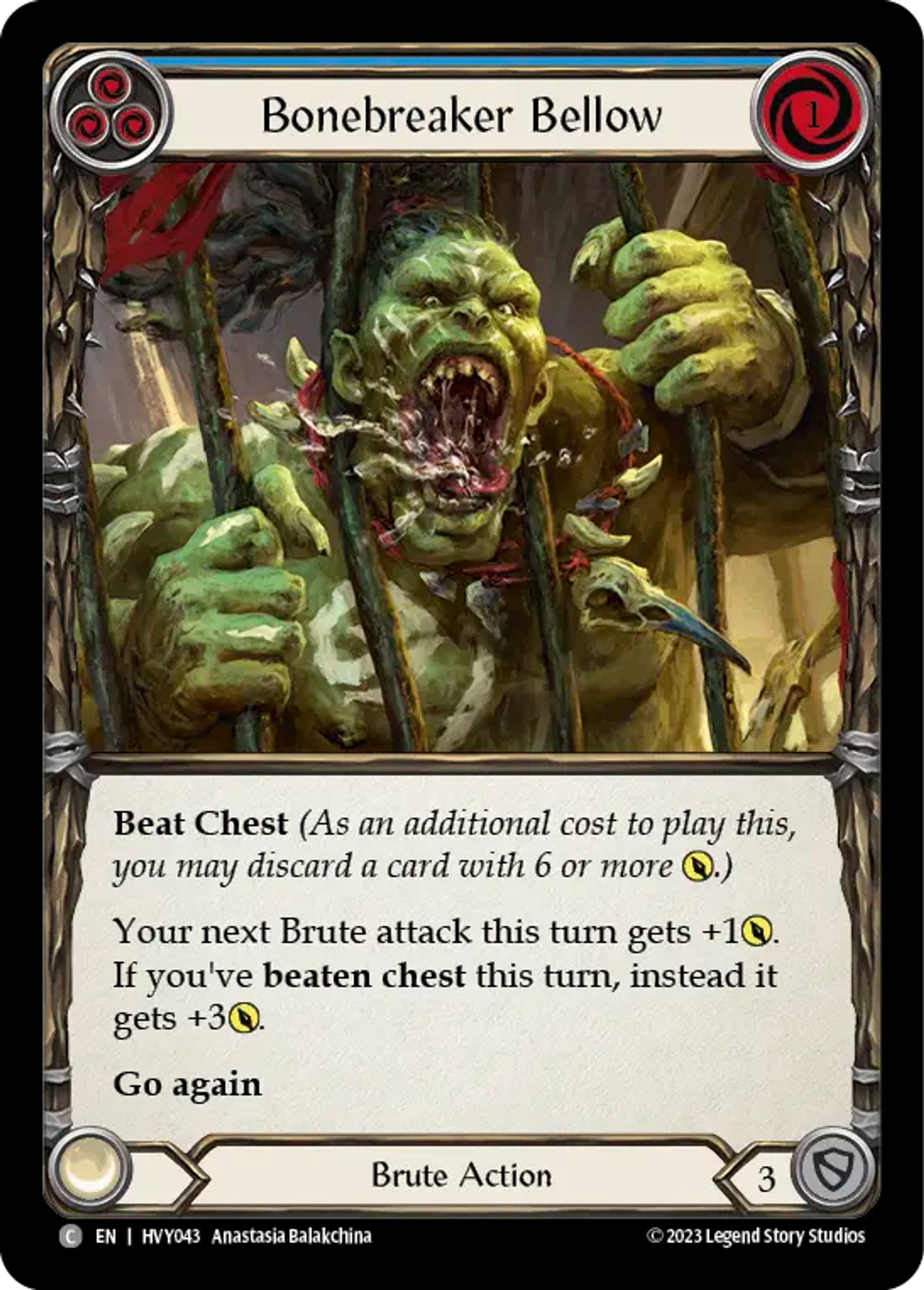 Bonebreaker Bellow (Blue) — Heavy Hitters — Flesh and Blood