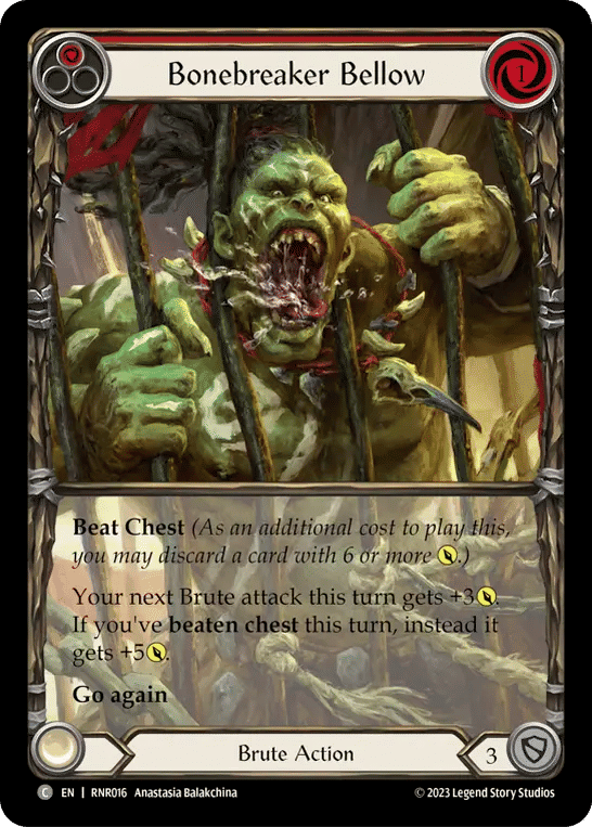 Bonebreaker Bellow (Red) — Rhinar - Heavy Hitters Blitz Deck — Flesh and Blood