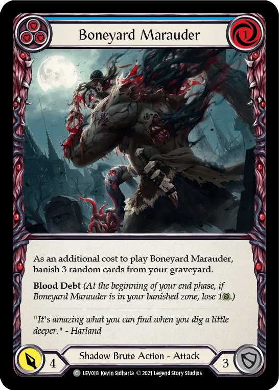 Boneyard Marauder (Blue) — Levia - Blitz Deck — Flesh and Blood