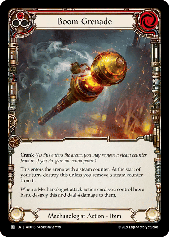 Boom Grenade (Red) — Armory Deck - Dash I/O — Flesh and Blood