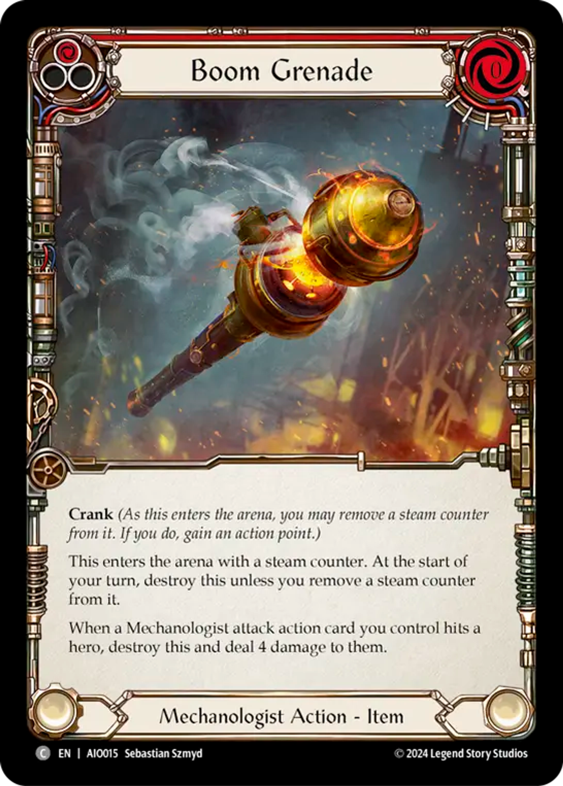 Boom Grenade (Red) — Armory Deck - Dash I/O — Flesh and Blood
