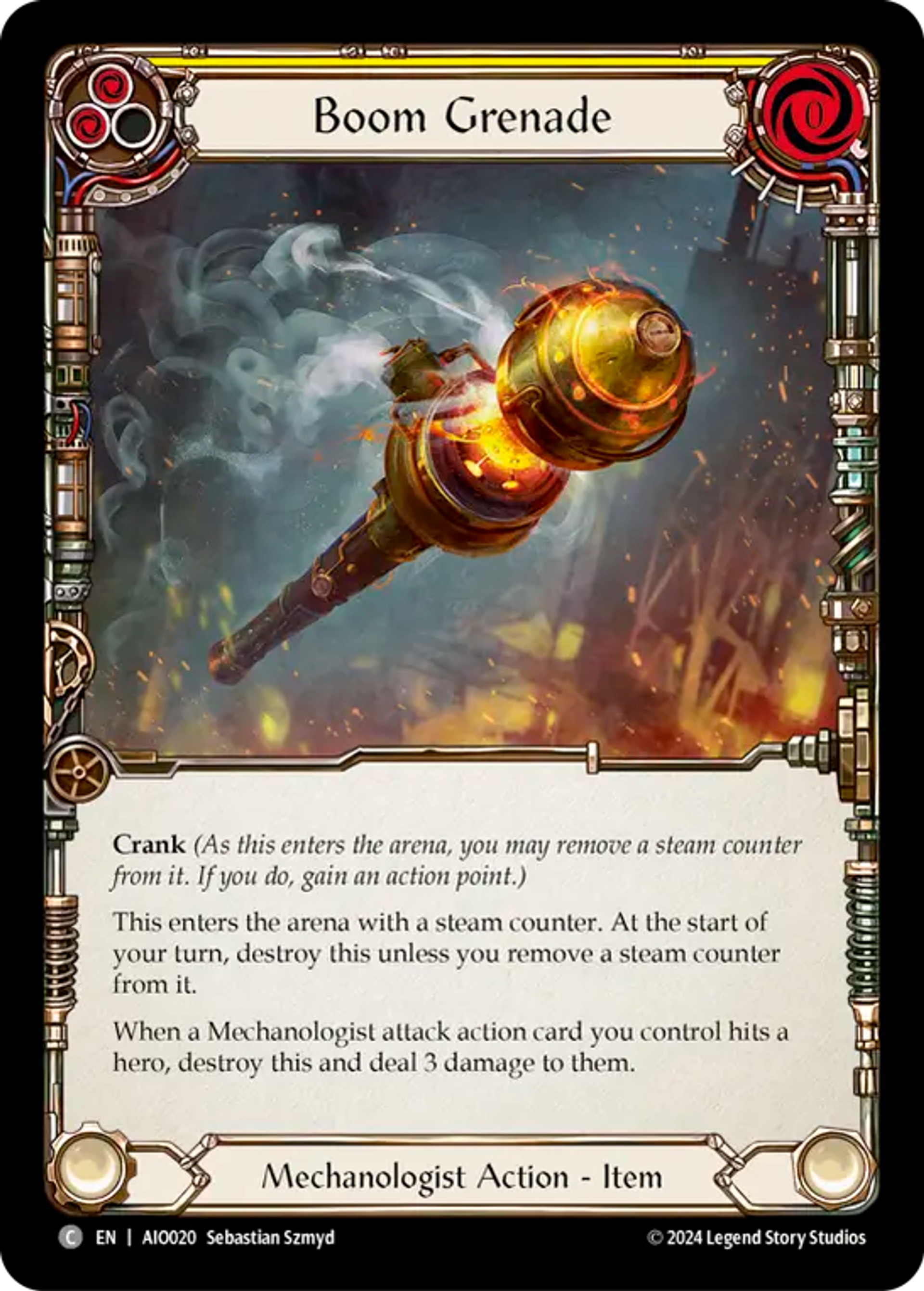 Boom Grenade (Yellow) — Armory Deck - Dash I/O — Flesh and Blood