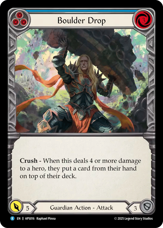 Boulder Drop (Blue) — Armory Deck - Pleiades, Superstar — Flesh and Blood