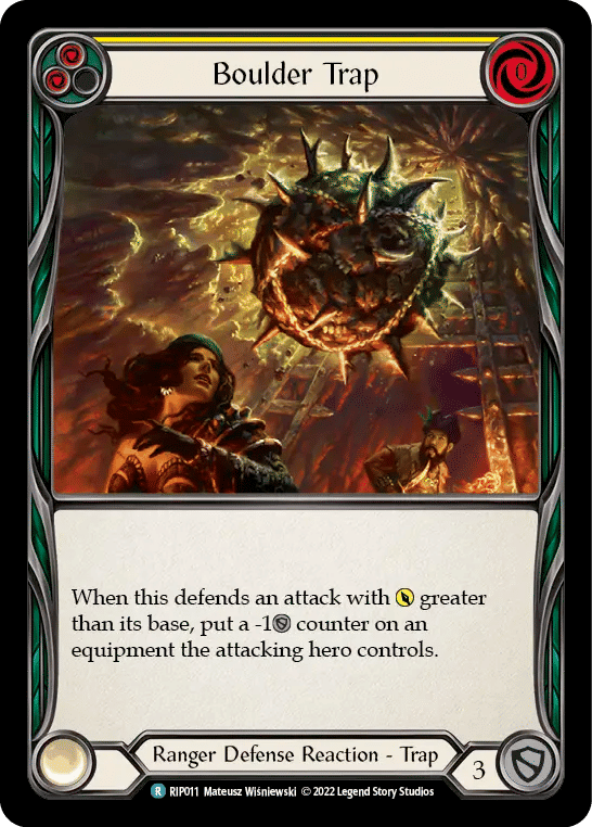 Boulder Trap (Yellow) — Riptide - Blitz Deck — Flesh and Blood