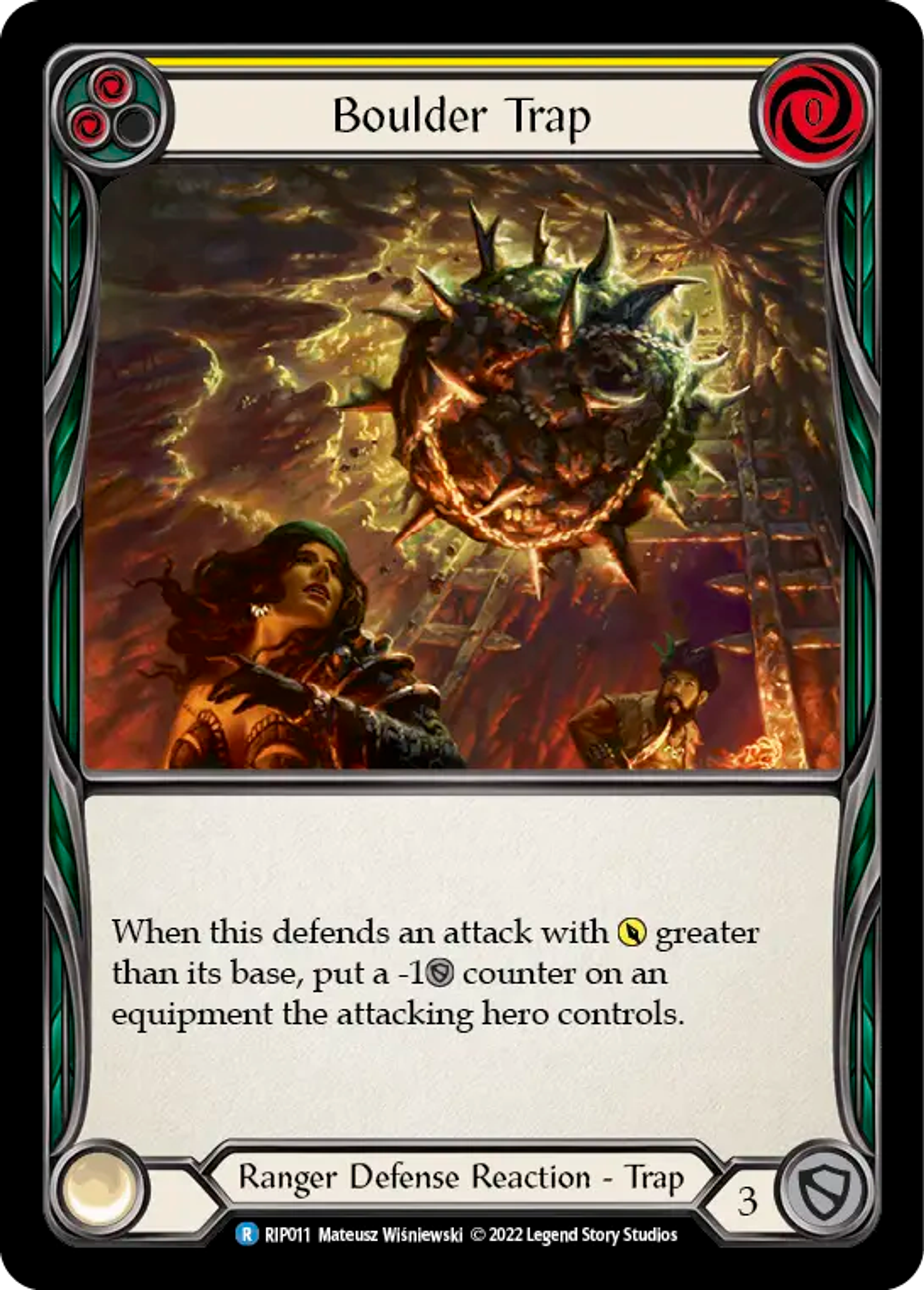 Boulder Trap (Yellow) — Riptide - Blitz Deck — Flesh and Blood