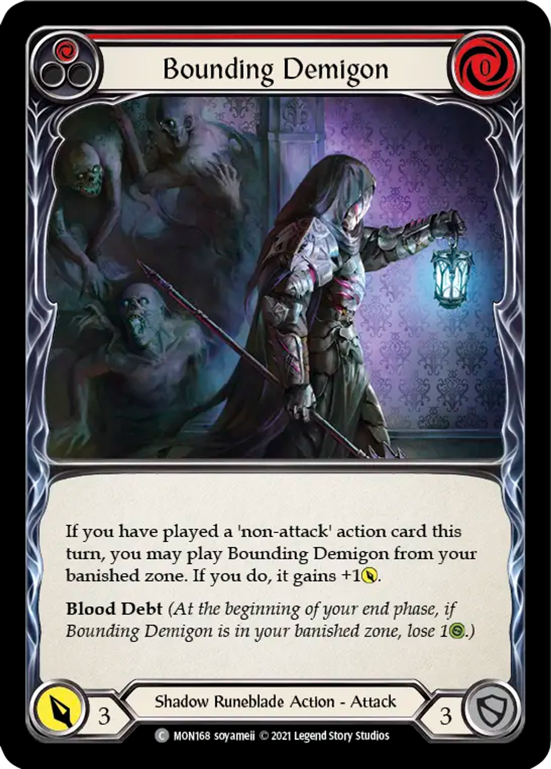 Bounding Demigon (Red) — Monarch — Flesh and Blood
