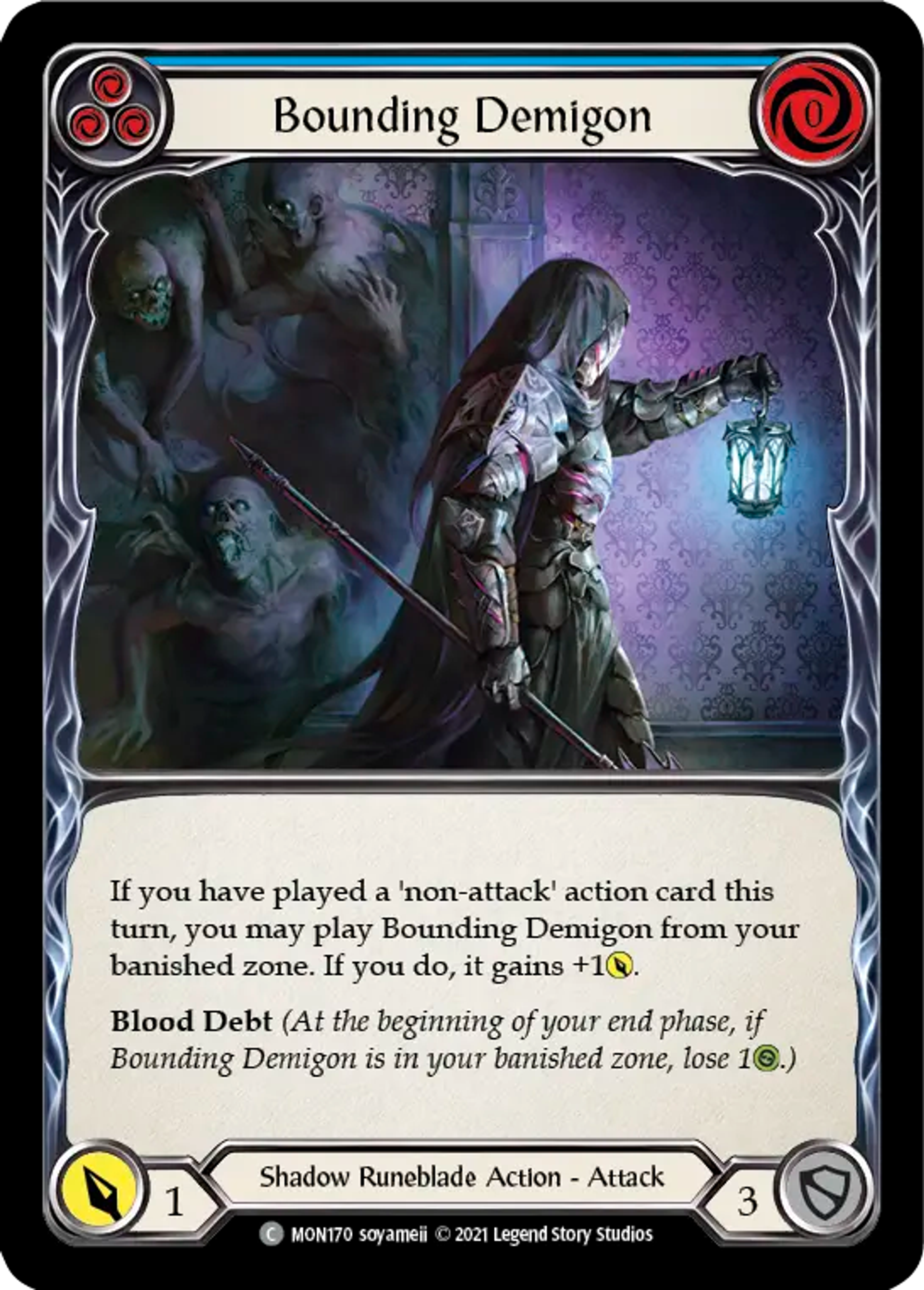 Bounding Demigon (Blue) — Monarch — Flesh and Blood