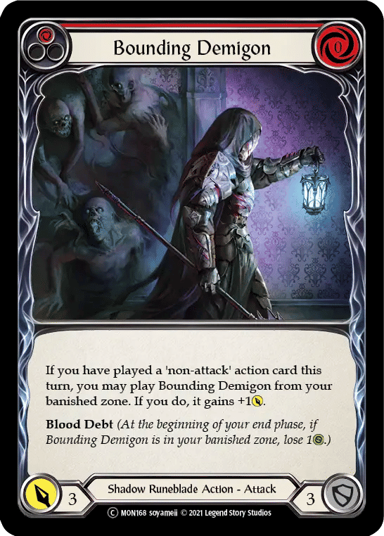 Bounding Demigon (Red) — Monarch - Unlimited — Flesh and Blood