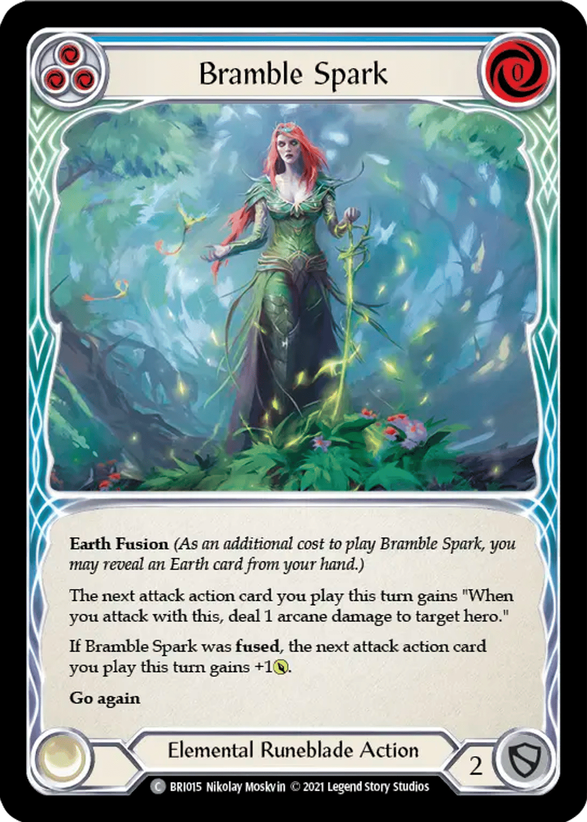 Bramble Spark (Blue) from Briar - Blitz Deck - Flesh and Blood