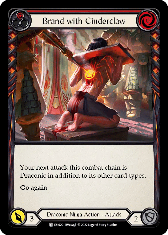 Brand with Cinderclaw (Red) — Fai - Blitz Deck — Flesh and Blood