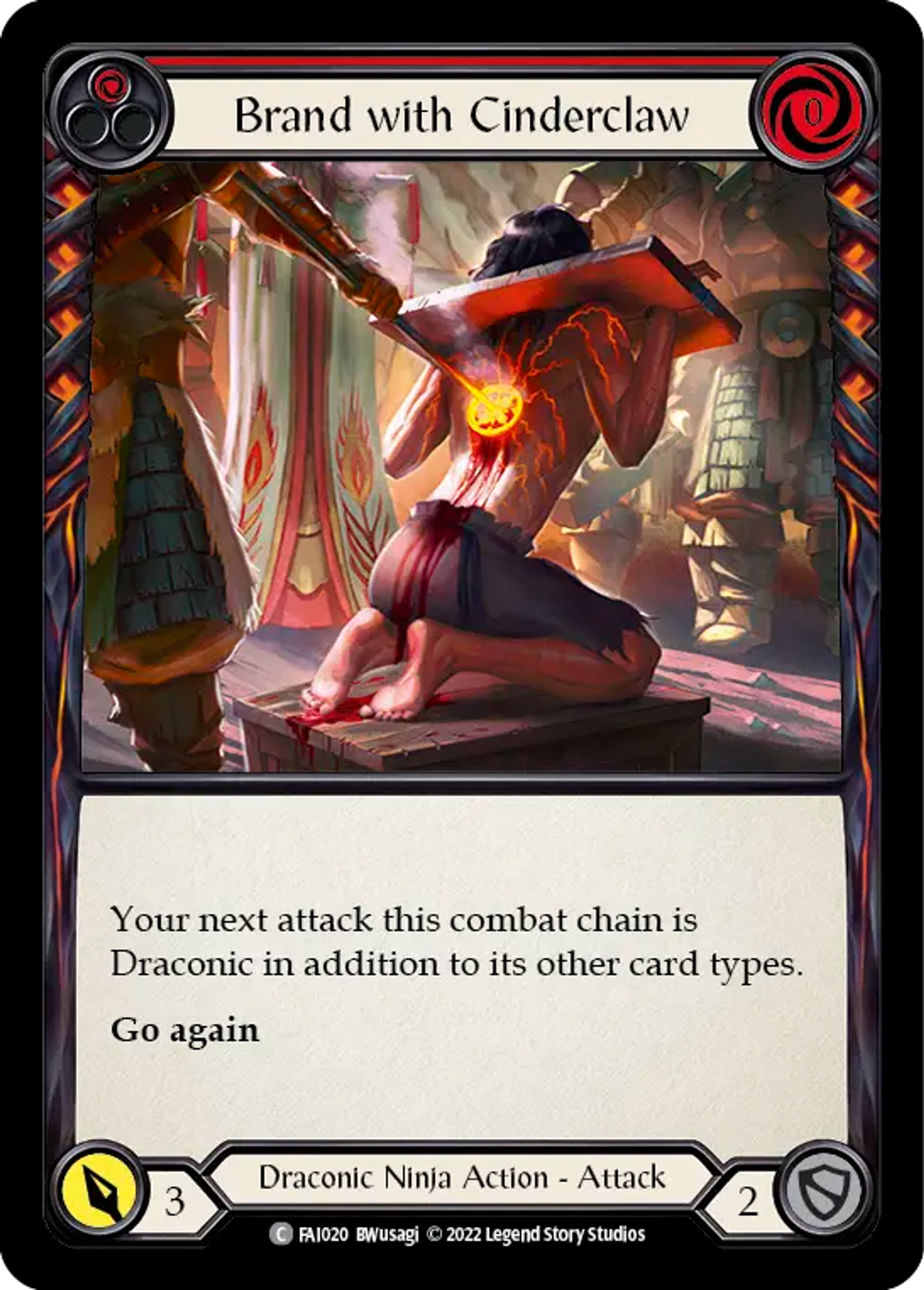 Brand with Cinderclaw (Red) — Fai - Blitz Deck — Flesh and Blood