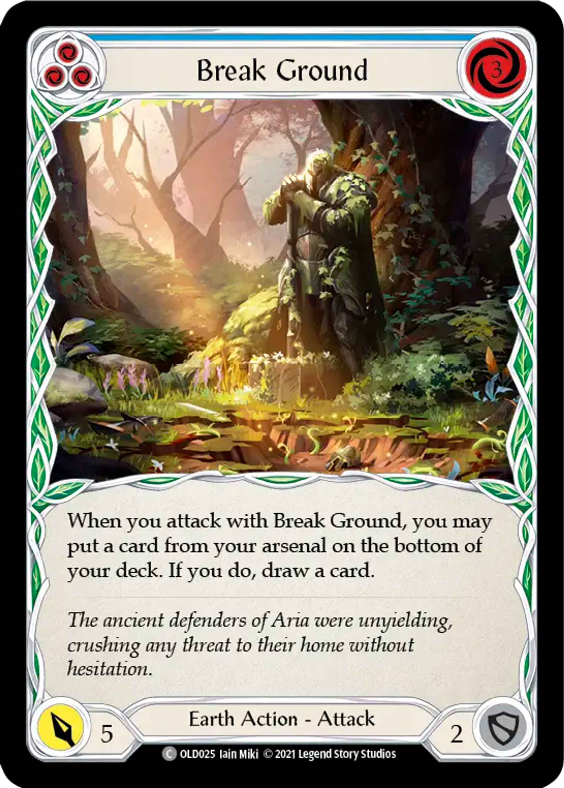 Break Ground (Blue) — Oldhim - Blitz Deck — Flesh and Blood