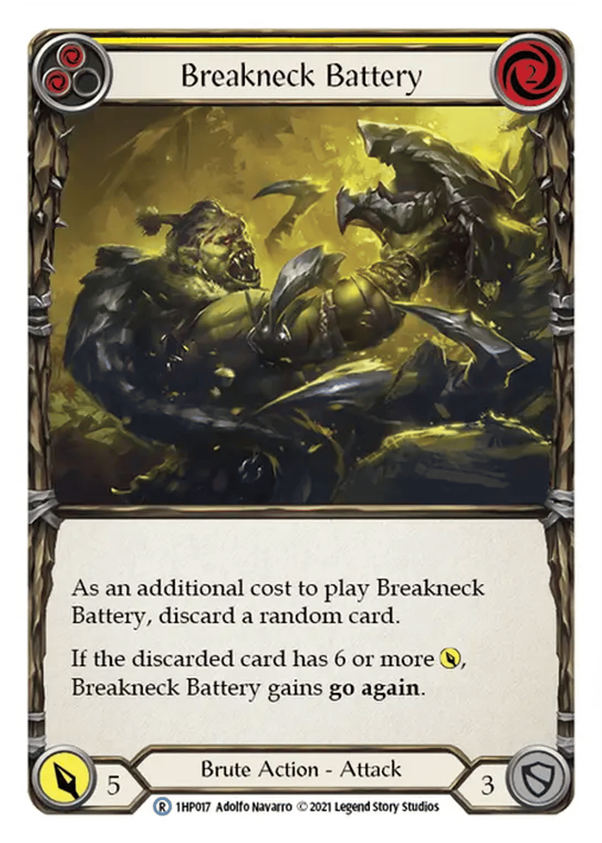 Breakneck Battery (Yellow) from History Pack 1 - Flesh and Blood