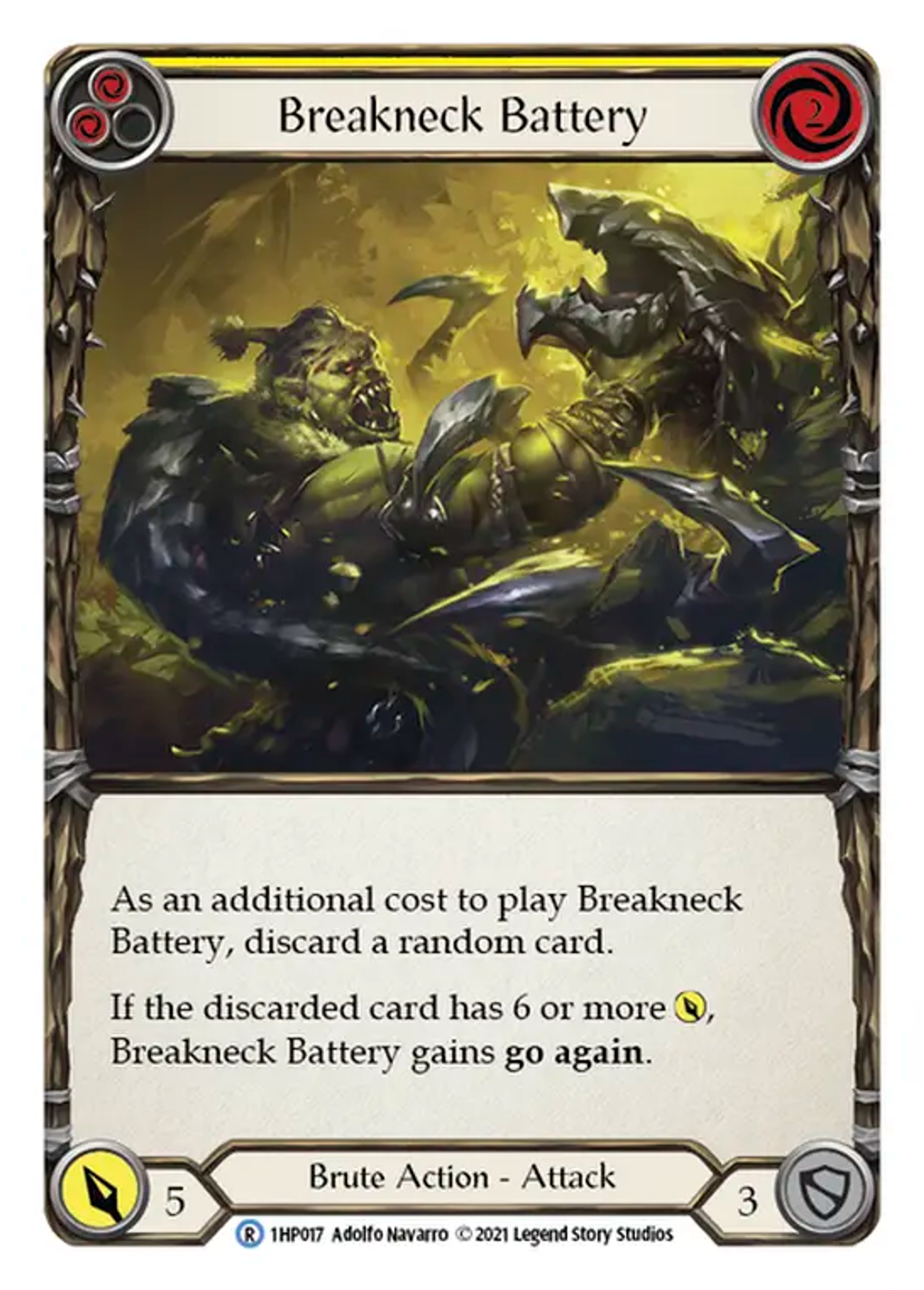 Breakneck Battery (Yellow) — History Pack 1 — Flesh and Blood