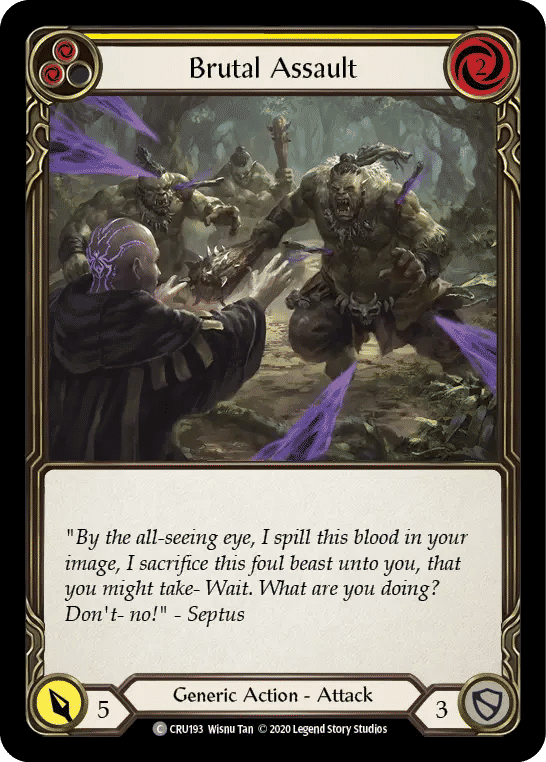 Brutal Assault (Yellow) — Crucible of War — Flesh and Blood