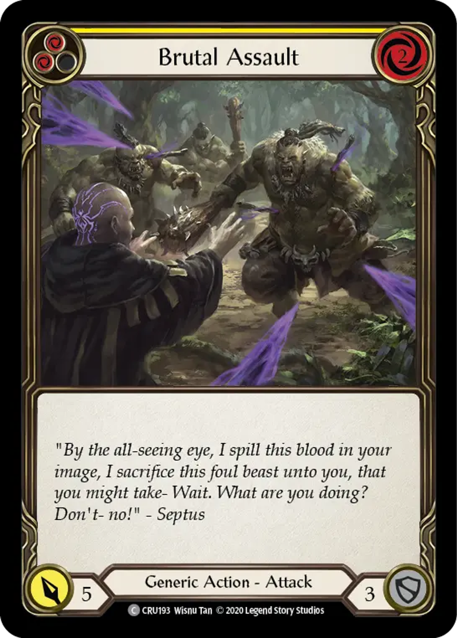 Brutal Assault (Yellow) — Crucible of War — Flesh and Blood