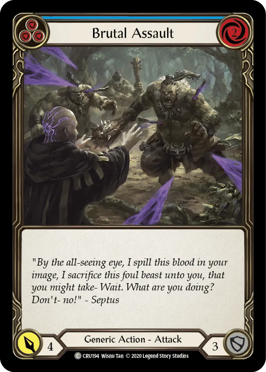 Brutal Assault (Blue) — Crucible of War — Flesh and Blood