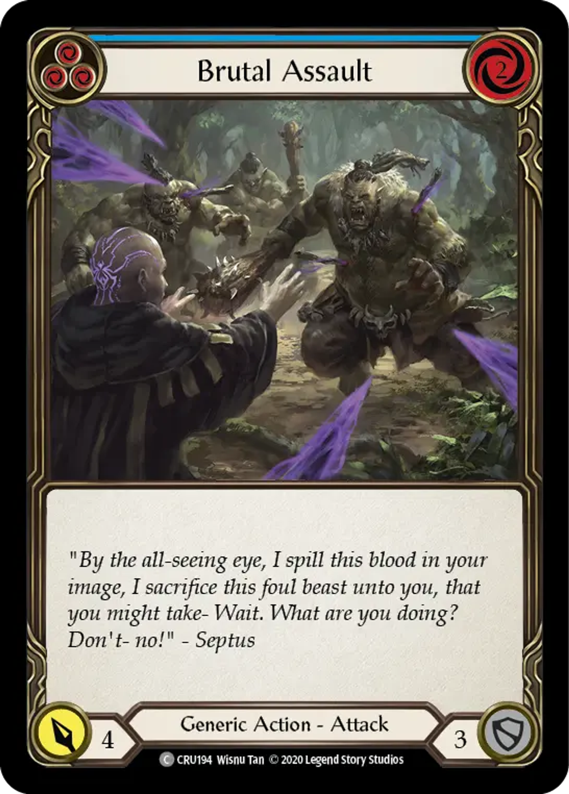 Brutal Assault (Blue) — Crucible of War — Flesh and Blood