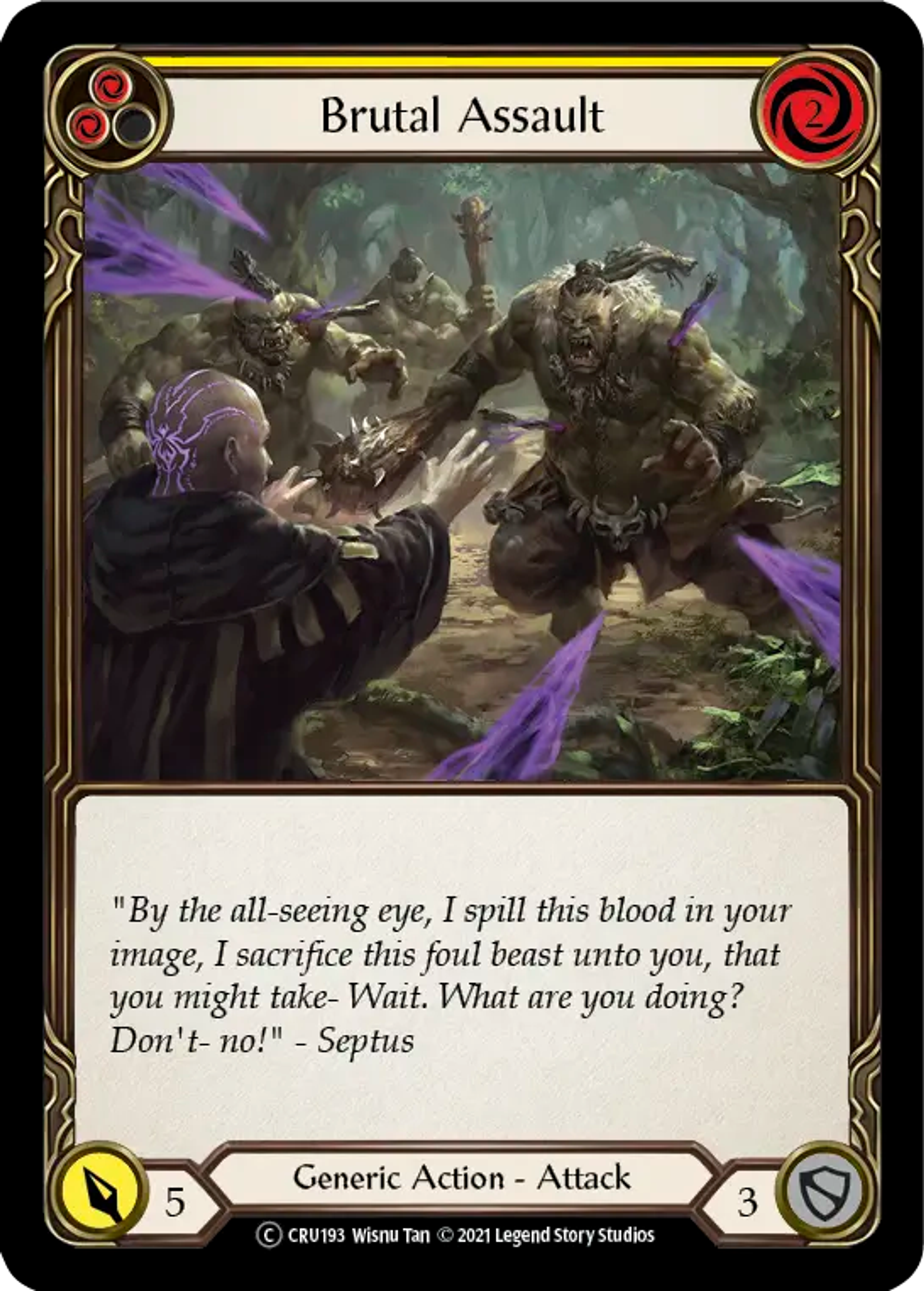 Brutal Assault (Yellow) — Crucible of War - Unlimited — Flesh and Blood