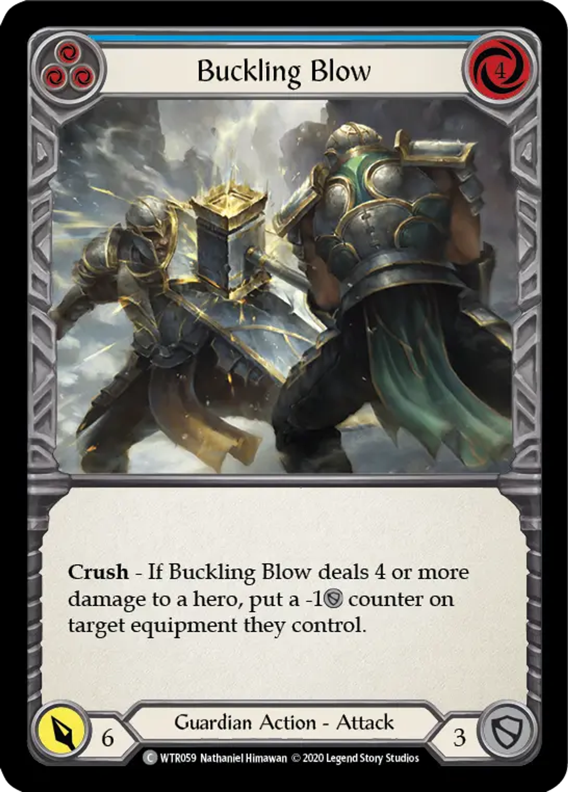 Buckling Blow (Blue) — Welcome to Rathe - Unlimited — Flesh and Blood