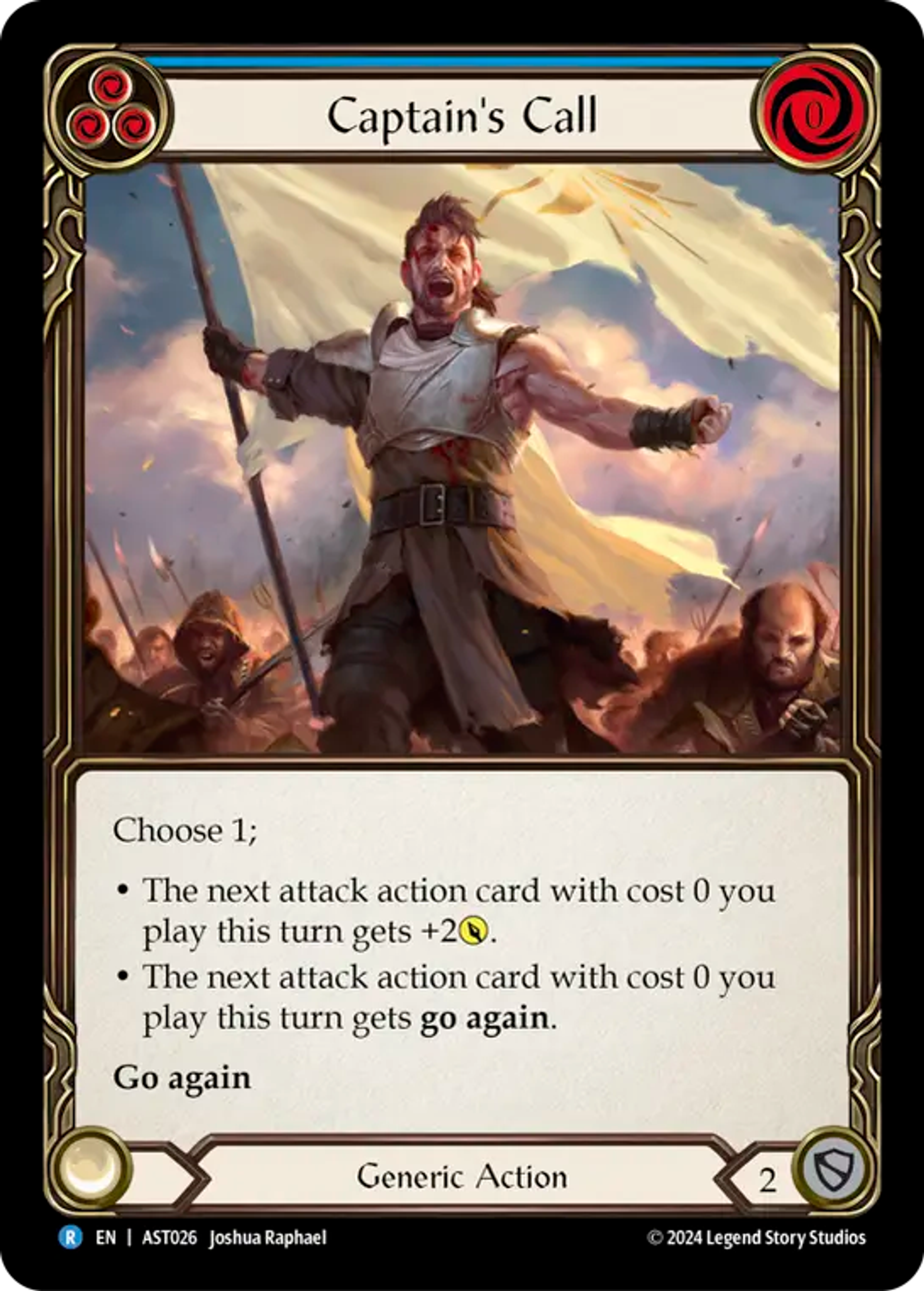 Captain's Call (Blue) — Armory Deck - Aurora, Shooting Star — Flesh and Blood