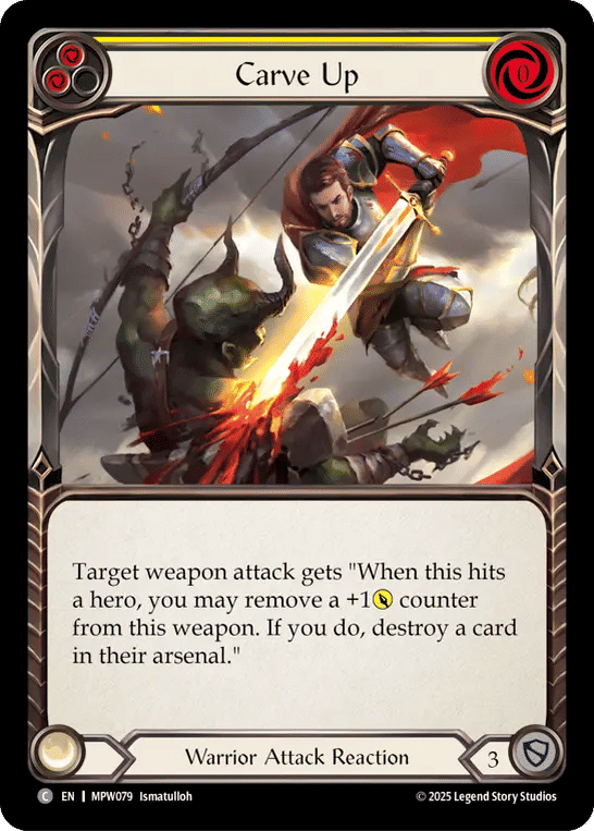 Carve Up (Yellow) — Mastery Pack Warrior — Flesh and Blood