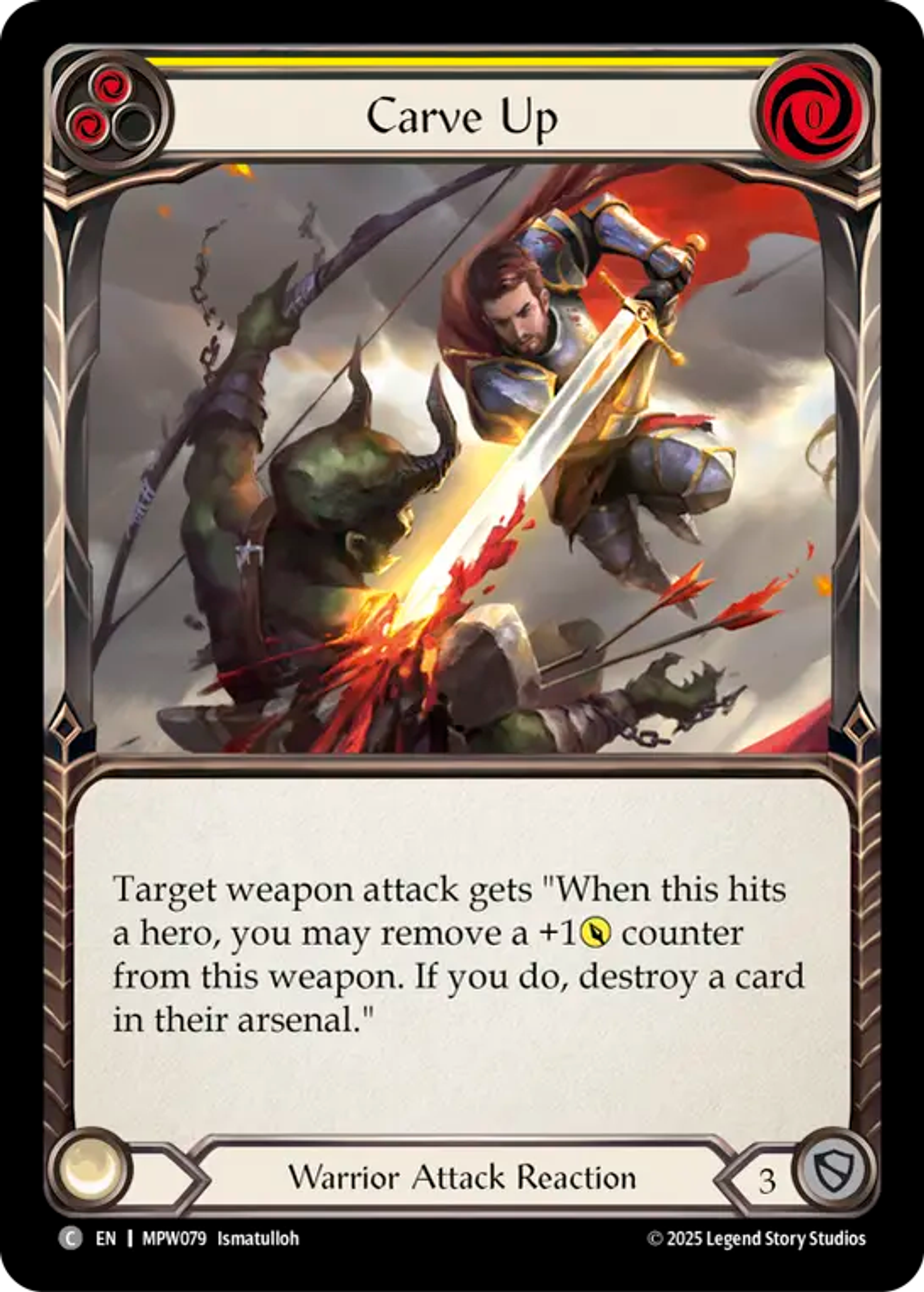 Carve Up (Yellow) — Mastery Pack Warrior — Flesh and Blood