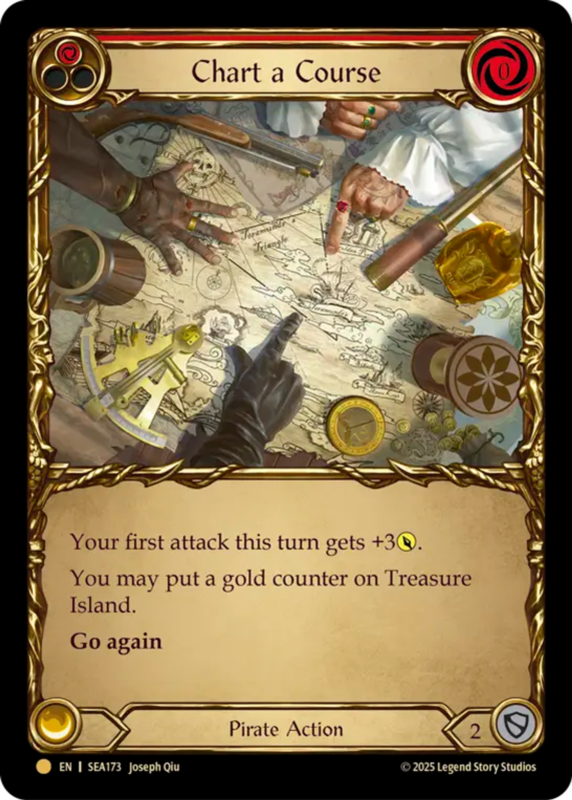 Chart a Course (Red) — High Seas - Treasure Pack — Flesh and Blood