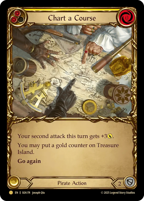 Chart a Course (Yellow) — High Seas - Treasure Pack — Flesh and Blood