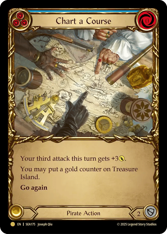 Chart a Course (Blue) — High Seas - Treasure Pack — Flesh and Blood