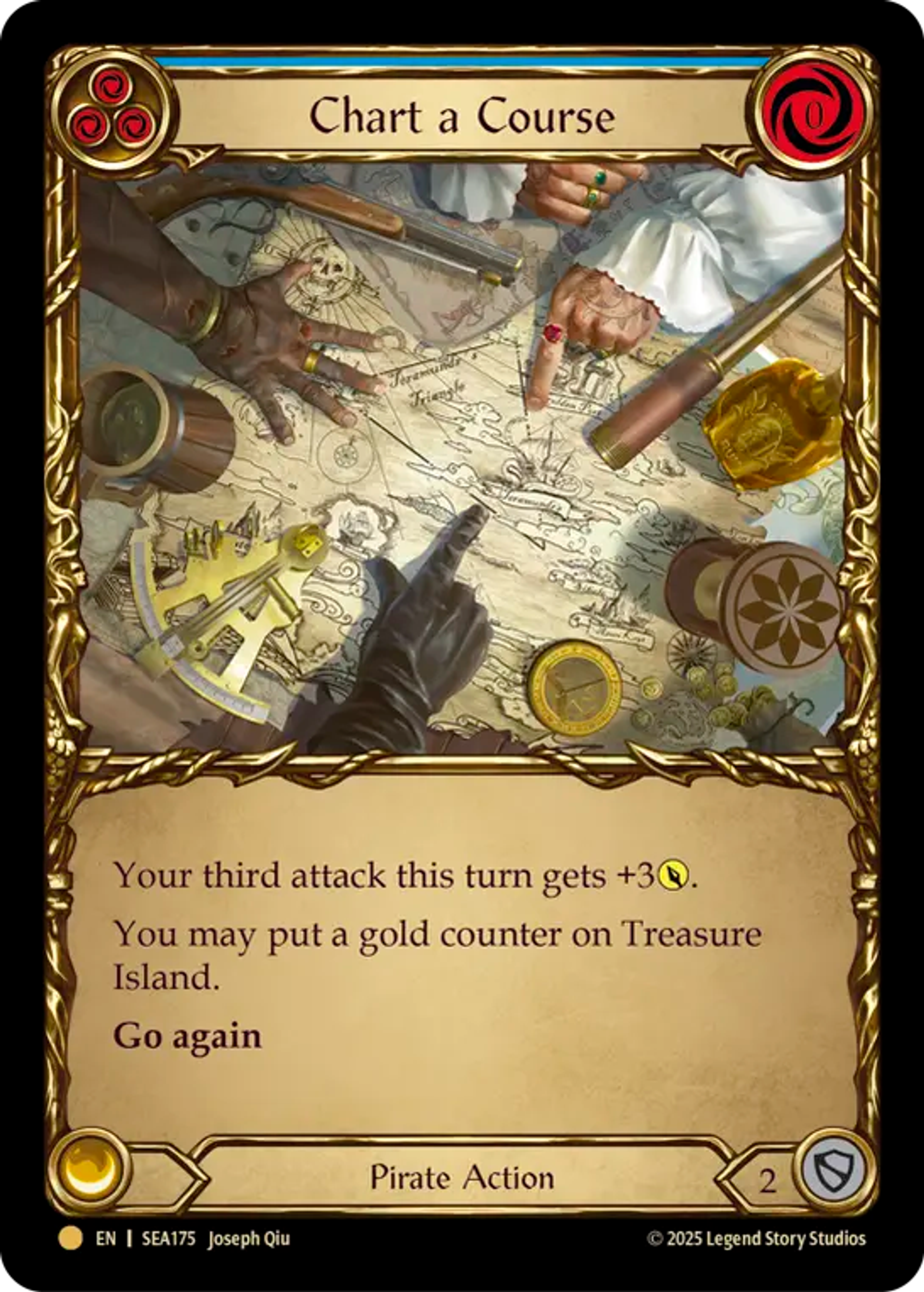Chart a Course (Blue) — High Seas - Treasure Pack — Flesh and Blood