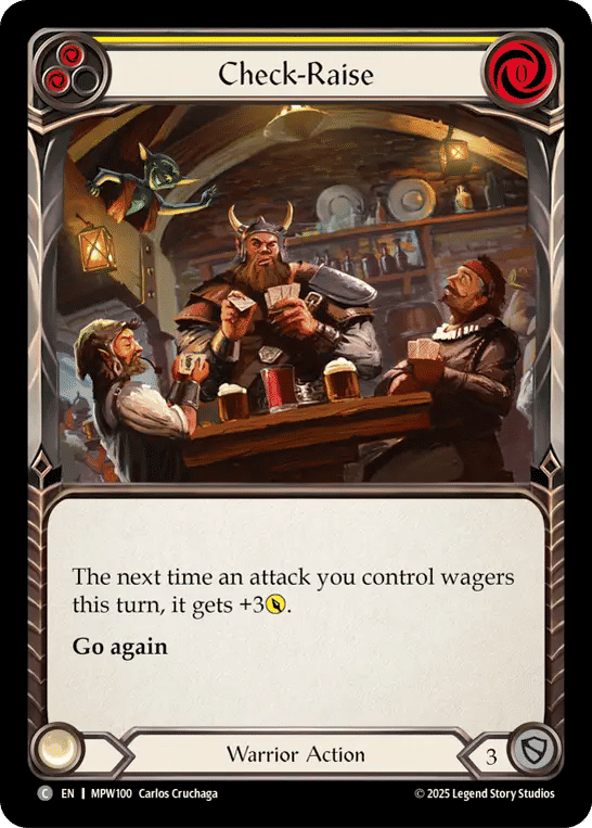 Check-Raise (Yellow) — Mastery Pack Warrior — Flesh and Blood