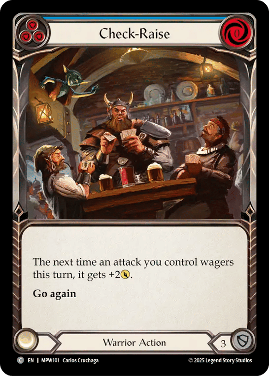 Check-Raise (Blue) — Mastery Pack Warrior — Flesh and Blood