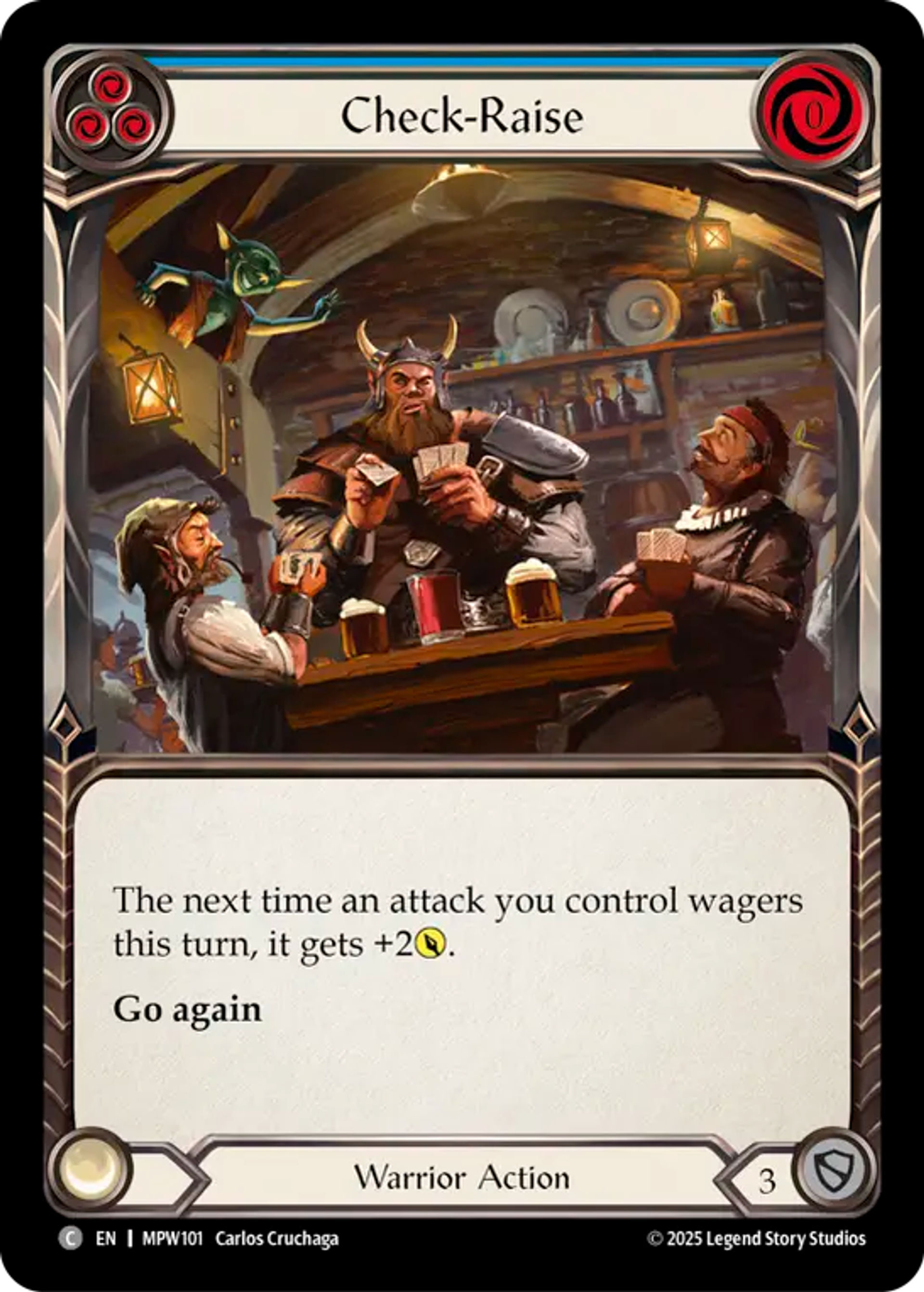 Check-Raise (Blue) — Mastery Pack Warrior — Flesh and Blood