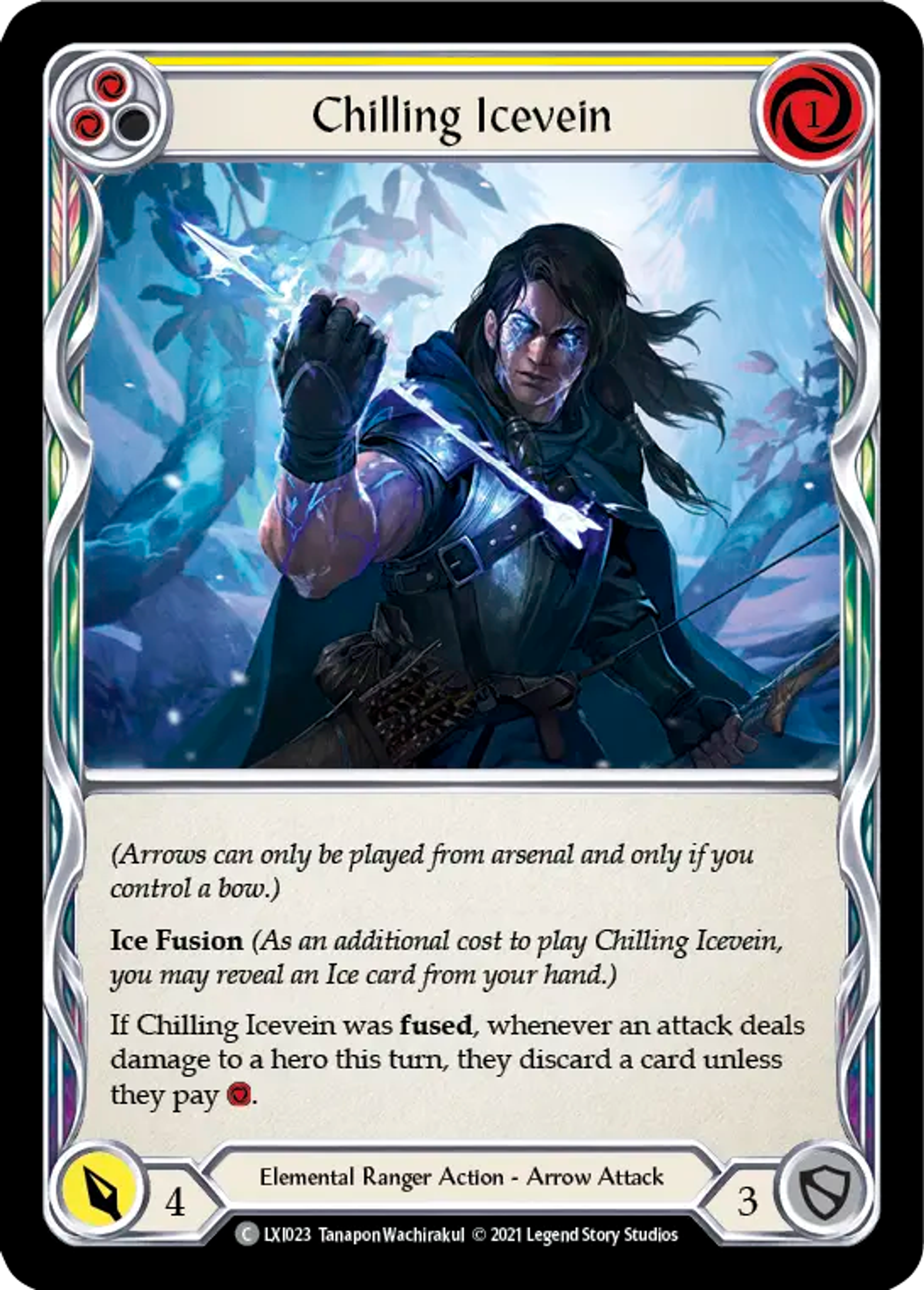 Chilling Icevein (Yellow) — Lexi - Blitz Deck — Flesh and Blood