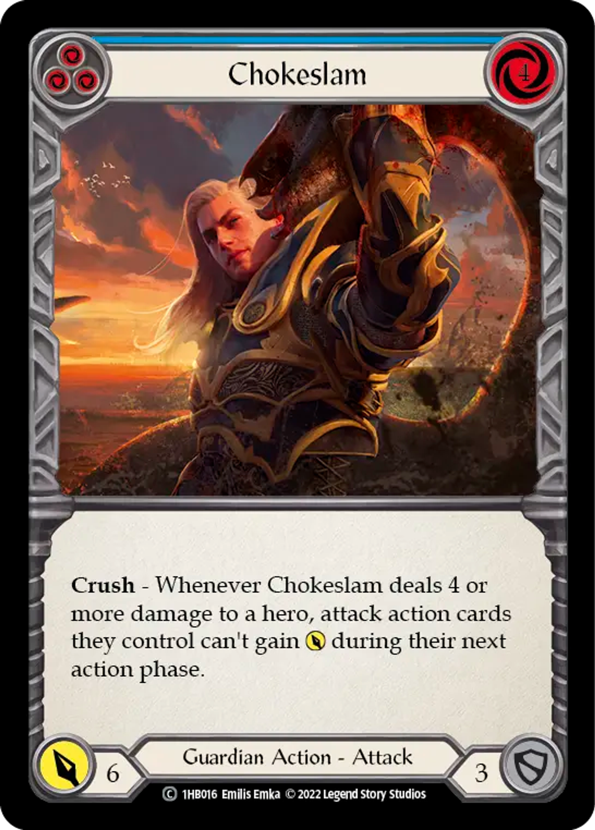 Chokeslam (Blue) — Bravo - Blitz Deck — Flesh and Blood