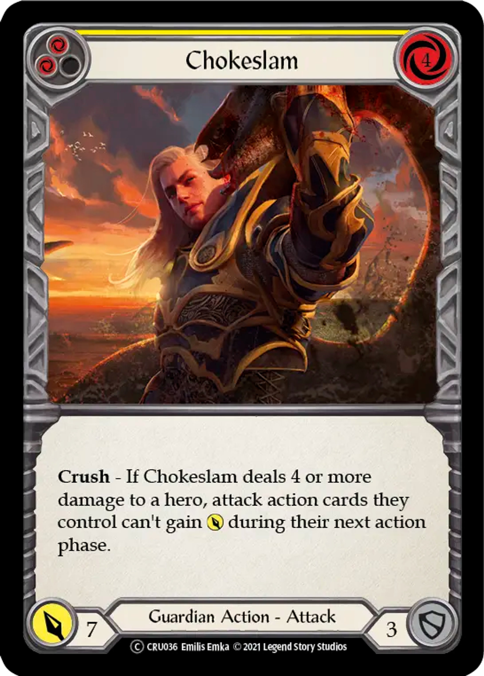 Chokeslam (Yellow) — Crucible of War - Unlimited — Flesh and Blood