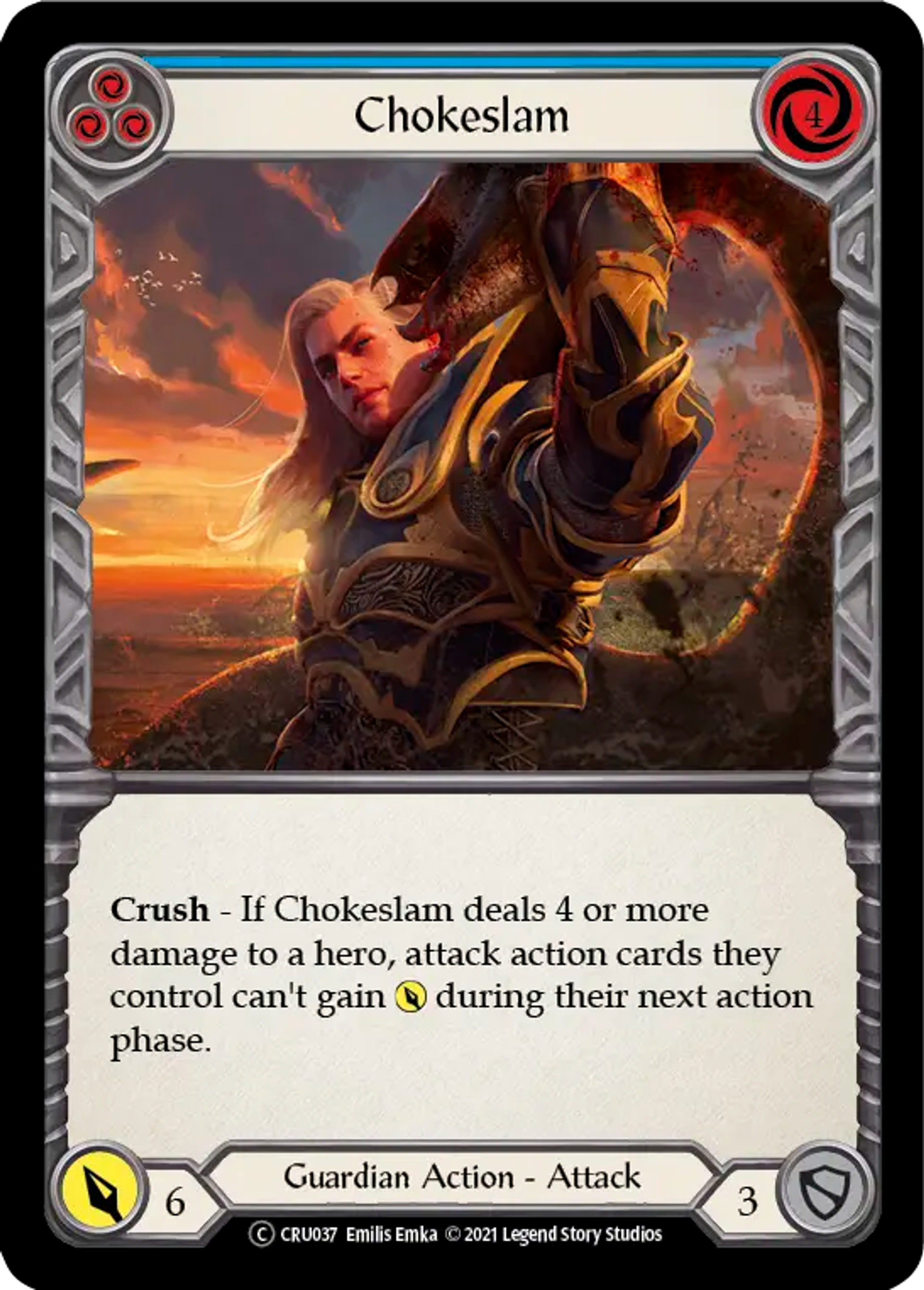 Chokeslam (Blue) — Crucible of War - Unlimited — Flesh and Blood